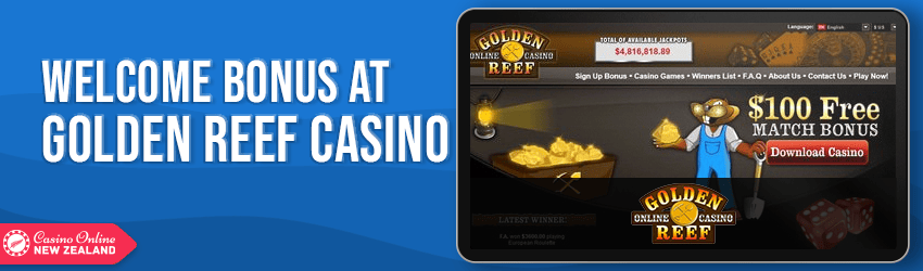 golden reef casino bonus