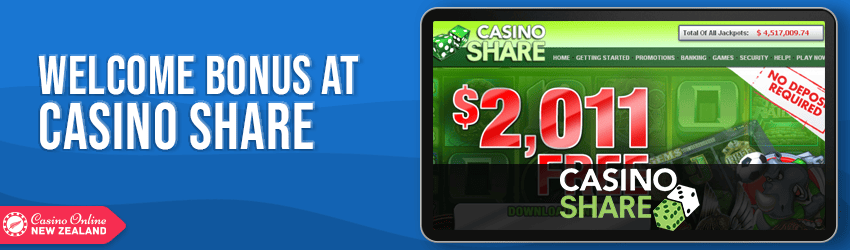 casino share bonus